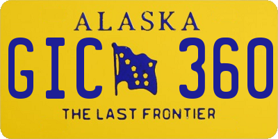 AK license plate GIC360