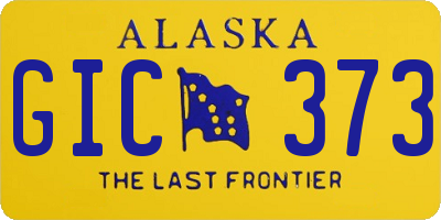 AK license plate GIC373