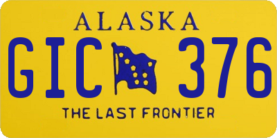 AK license plate GIC376