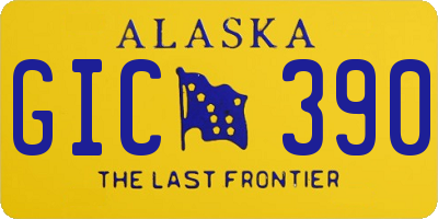 AK license plate GIC390