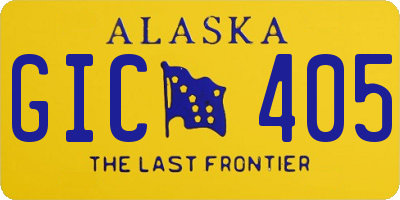 AK license plate GIC405
