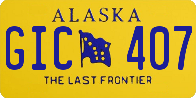 AK license plate GIC407
