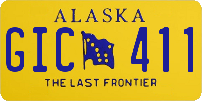 AK license plate GIC411