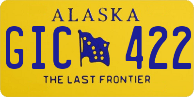 AK license plate GIC422