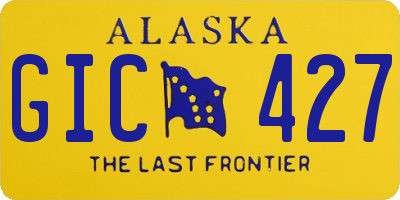 AK license plate GIC427