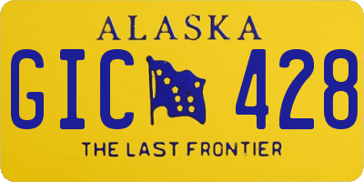 AK license plate GIC428