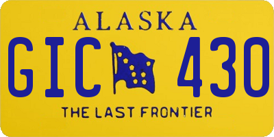 AK license plate GIC430