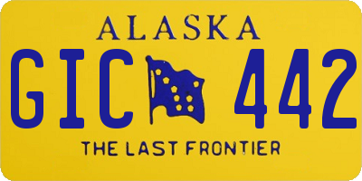 AK license plate GIC442