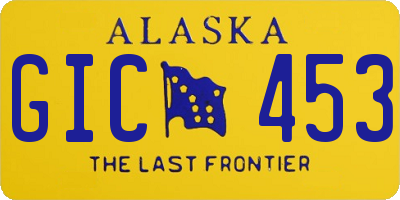 AK license plate GIC453