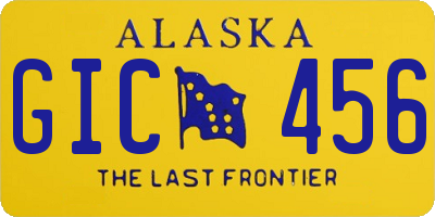AK license plate GIC456