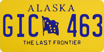 AK license plate GIC463
