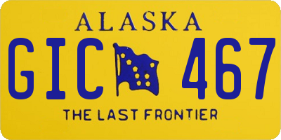 AK license plate GIC467