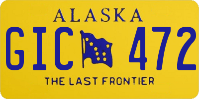 AK license plate GIC472