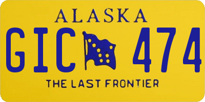 AK license plate GIC474