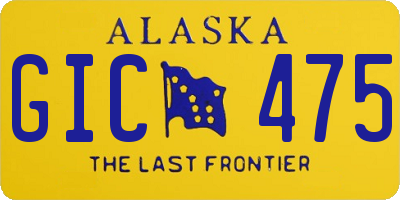 AK license plate GIC475