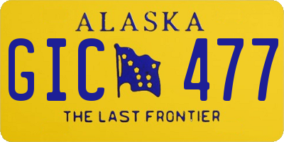 AK license plate GIC477