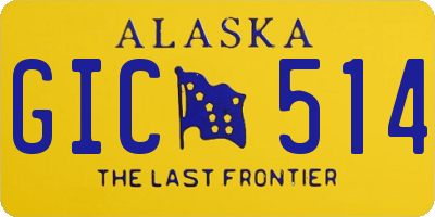 AK license plate GIC514