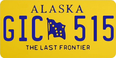 AK license plate GIC515