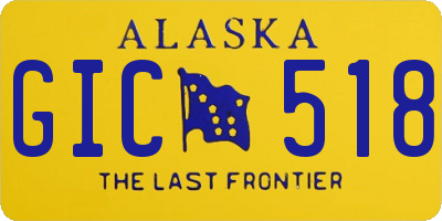 AK license plate GIC518