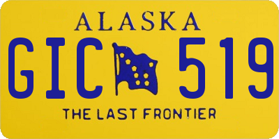 AK license plate GIC519