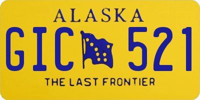 AK license plate GIC521