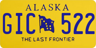 AK license plate GIC522