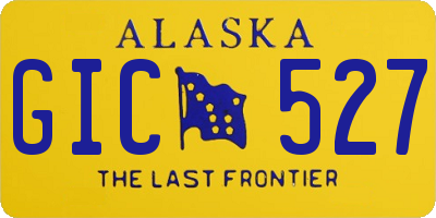 AK license plate GIC527