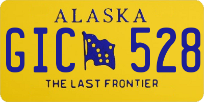 AK license plate GIC528
