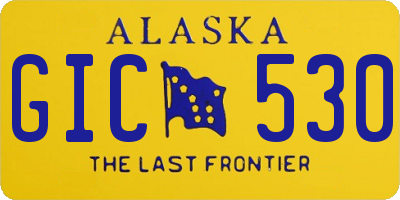 AK license plate GIC530