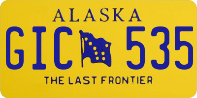 AK license plate GIC535