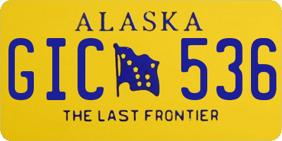 AK license plate GIC536