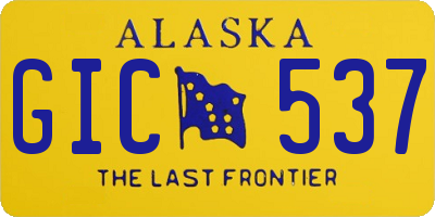 AK license plate GIC537