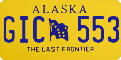 AK license plate GIC553