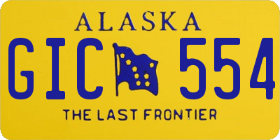 AK license plate GIC554
