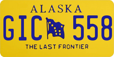AK license plate GIC558
