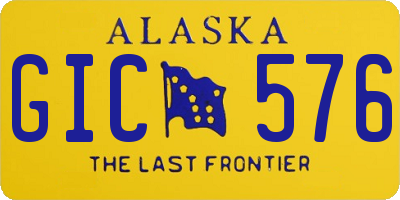 AK license plate GIC576