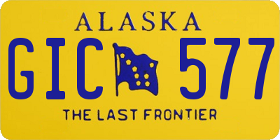 AK license plate GIC577