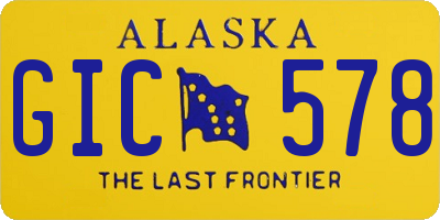 AK license plate GIC578
