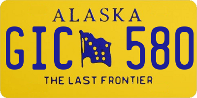 AK license plate GIC580