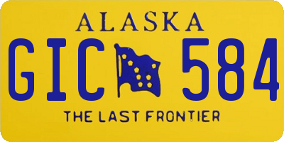 AK license plate GIC584