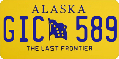 AK license plate GIC589