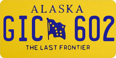 AK license plate GIC602