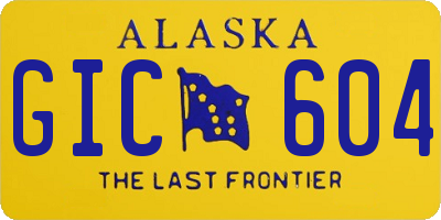 AK license plate GIC604