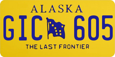 AK license plate GIC605
