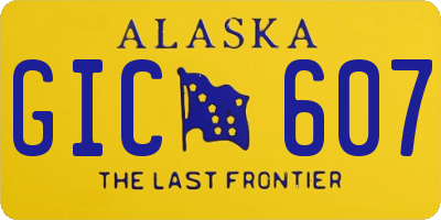 AK license plate GIC607