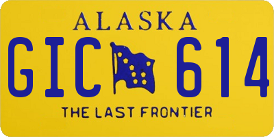 AK license plate GIC614
