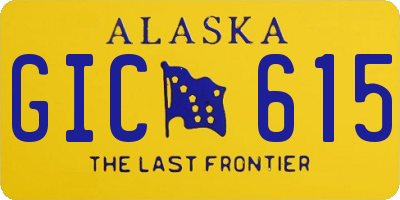 AK license plate GIC615