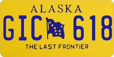 AK license plate GIC618