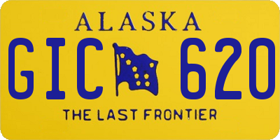 AK license plate GIC620