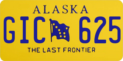 AK license plate GIC625